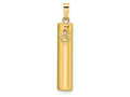 FJC Finejewelers 14 kt Yellow Gold Polished Hollow Mezuzah with Star of David Charm 32 x 5 mm