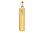 FJC Finejewelers 14 kt Yellow Gold Polished Hollow Mezuzah with Star of David Charm 32 x 5 mm
