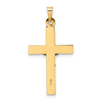 FJC Finejewelers 14 kt Two Tone Gold Polished Solid INRI Crucifix Charm 32 x 16 mm