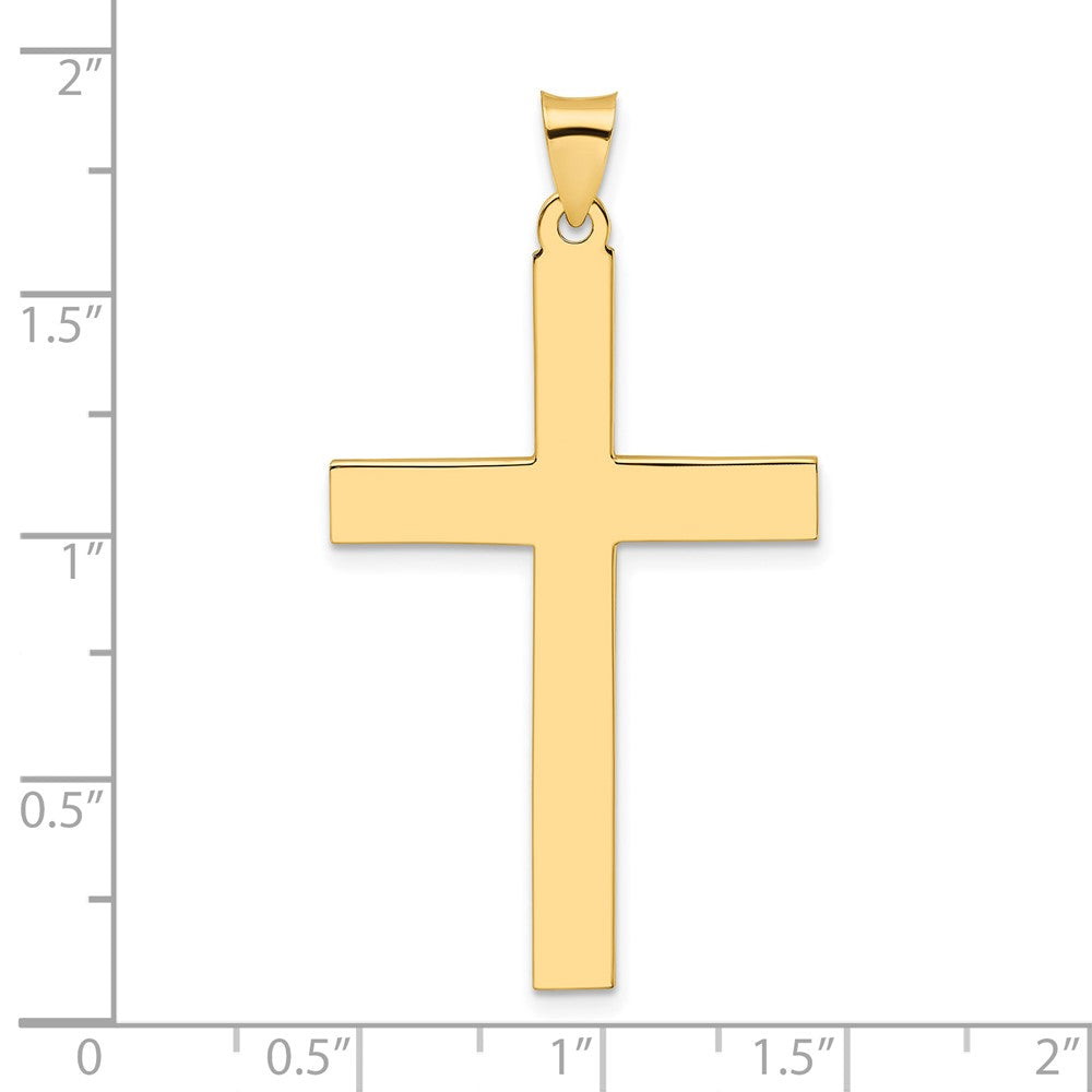 FJC Finejewelers 14 kt Yellow Gold Polished Solid Cross Charm 47 x 26 mm