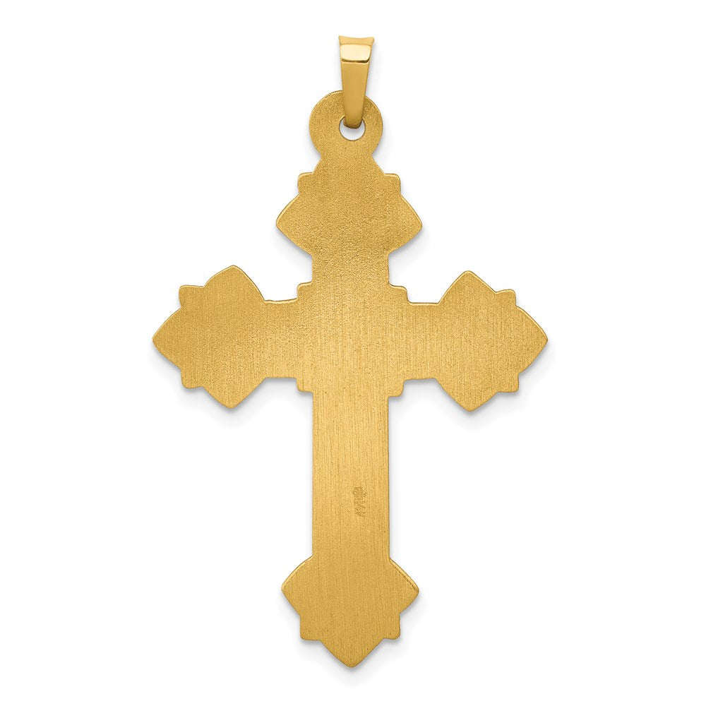 FJC Finejewelers 14 kt Yellow Gold Hollow Cross Charm 42 x 26 mm