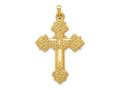 FJC Finejewelers 14 kt Yellow Gold Hollow Cross Charm 42 x 26 mm