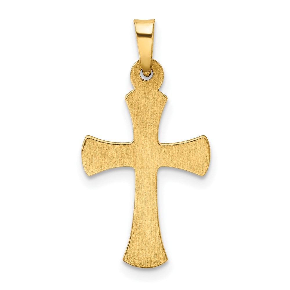 FJC Finejewelers 14 kt Yellow Gold Hollow Cross Charm 27 x 14 mm