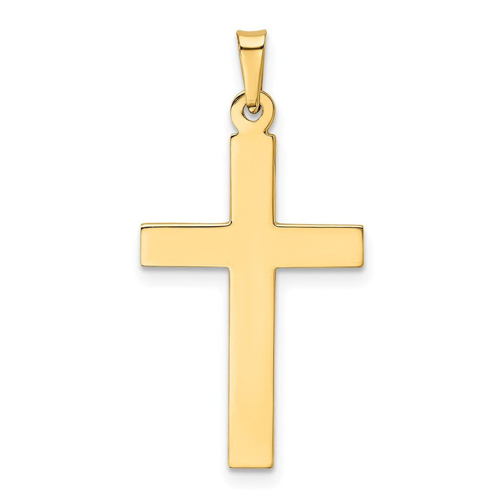 FJC Finejewelers 14 kt Yellow Gold Hollow Cross Charm 33 x 11 mm