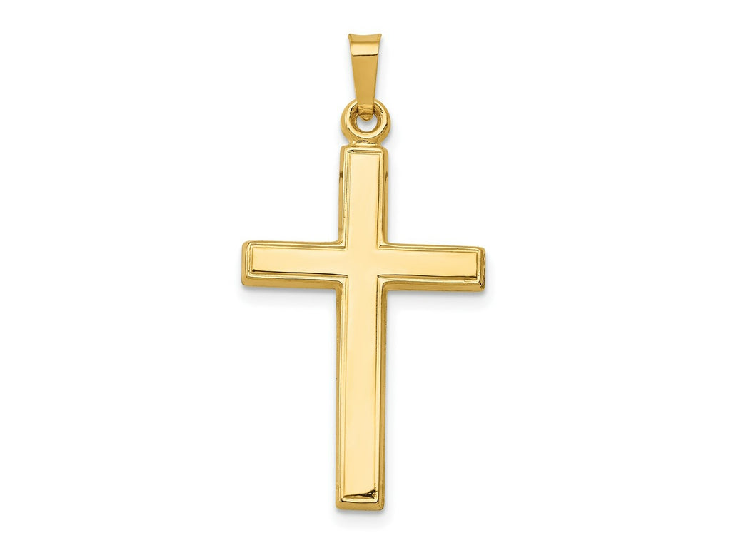 FJC Finejewelers 14 kt Yellow Gold Hollow Cross Charm 33 x 11 mm