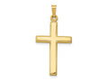 FJC Finejewelers 14 kt Yellow Gold Hollow Cross Charm 33 x 11 mm