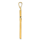 FJC Finejewelers 14 kt Yellow Gold Hollow Cross Charm 36 x 19 mm