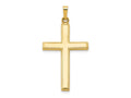 FJC Finejewelers 14 kt Yellow Gold Hollow Cross Charm 36 x 19 mm