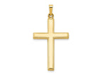FJC Finejewelers 14 kt Yellow Gold Hollow Cross Charm 36 x 19 mm
