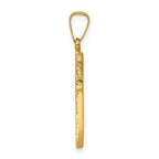 FJC Finejewelers 14 kt Yellow Gold Small Hollow Cross Charm 24 x 11 mm