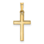 FJC Finejewelers 14 kt Yellow Gold Small Hollow Cross Charm 24 x 11 mm