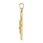 FJC Finejewelers 14 kt Yellow Gold INRI Hollow Crucifix Charm 33 x 17 mm