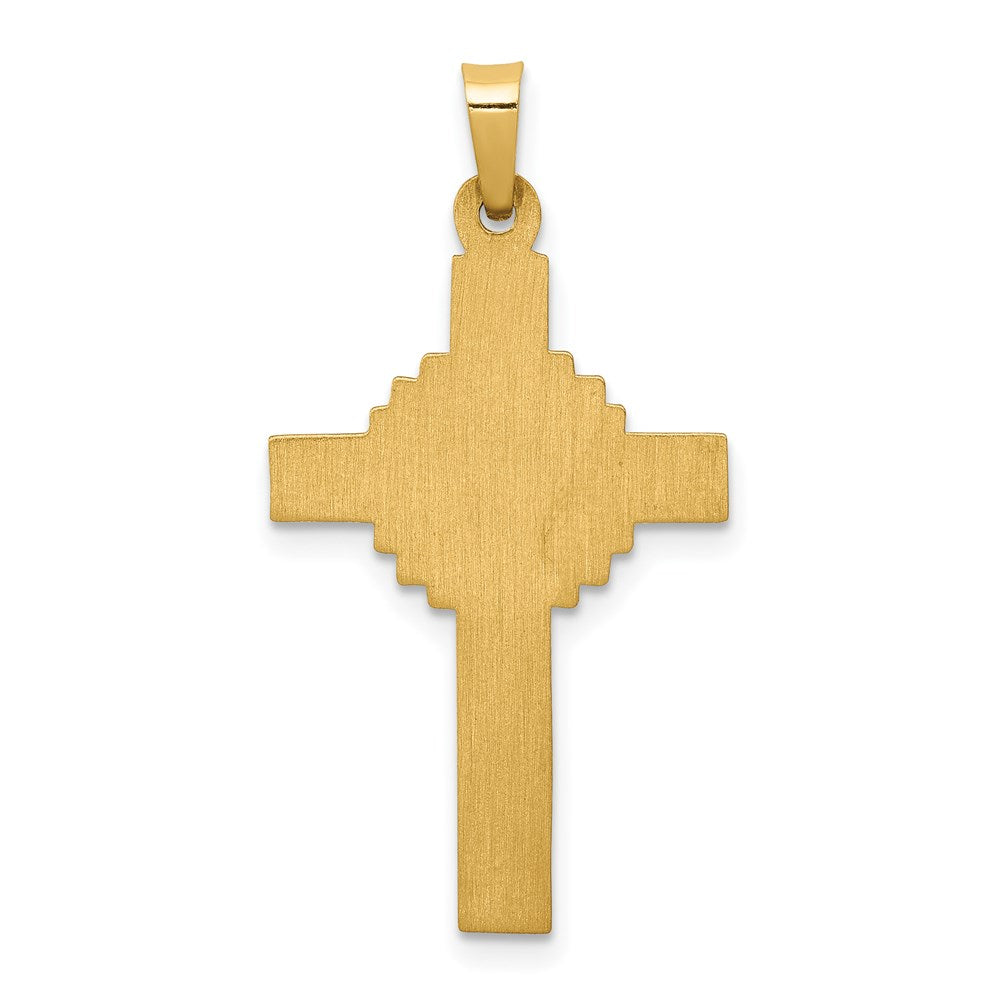 FJC Finejewelers 14 kt Yellow Gold INRI Hollow Crucifix Charm 33 x 17 mm