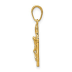 FJC Finejewelers 14 kt Yellow Gold INRI Hollow Crucifix Charm 27 x 14 mm