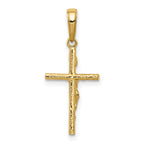 FJC Finejewelers 14 kt Yellow Gold INRI Hollow Crucifix Charm 27 x 14 mm