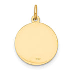 FJC Finejewelers 14 kt Yellow Gold Our Lady of Loreto Medal Charm 20 x 15 mm
