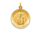 FJC Finejewelers 14 kt Yellow Gold Matka Boska Medal Charm 19 x 15 mm