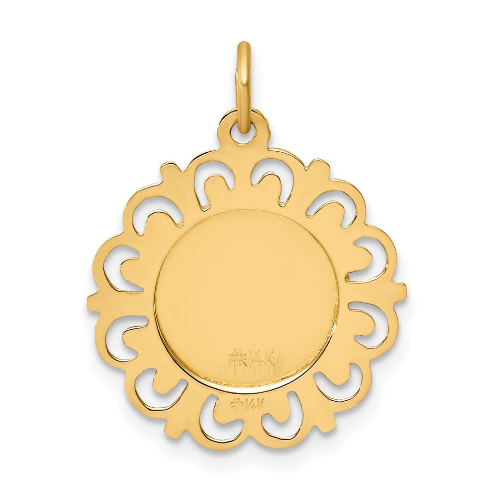 FJC Finejewelers 14 kt Yellow Gold Infant of Prague Medal Charm 24 x 19 mm