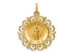 FJC Finejewelers 14 kt Yellow Gold Infant of Prague Medal Charm 24 x 19 mm