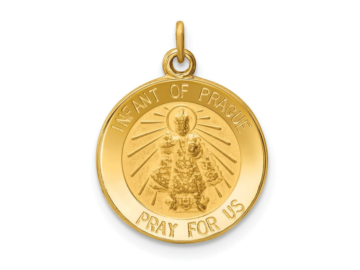 FJC Finejewelers 14 kt Yellow Gold Infant of Prague Medal Charm 19 x 15 mm