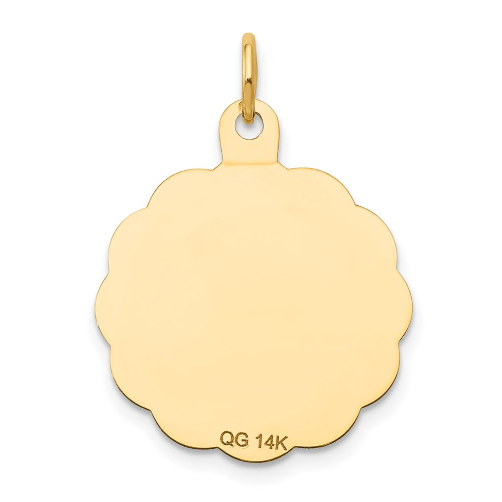 FJC Finejewelers 14 kt Yellow Gold First Holy Communion Disc Charm 26 x 20 mm