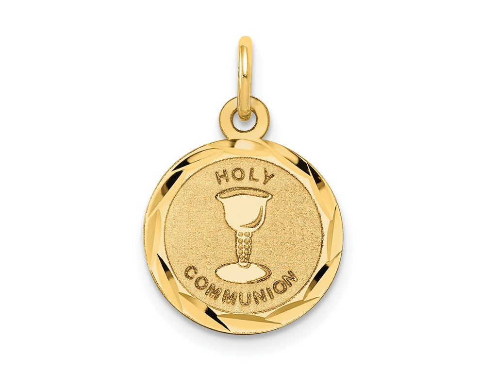 FJC Finejewelers 14 kt Yellow Gold Holy Communion Disc Charm 20 x 13 mm