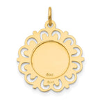 FJC Finejewelers 14 kt Yellow Gold Sacred Heart of Jesus Medal Charm 23 x 18 mm
