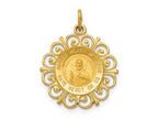 FJC Finejewelers 14 kt Yellow Gold Sacred Heart of Jesus Medal Charm 23 x 18 mm