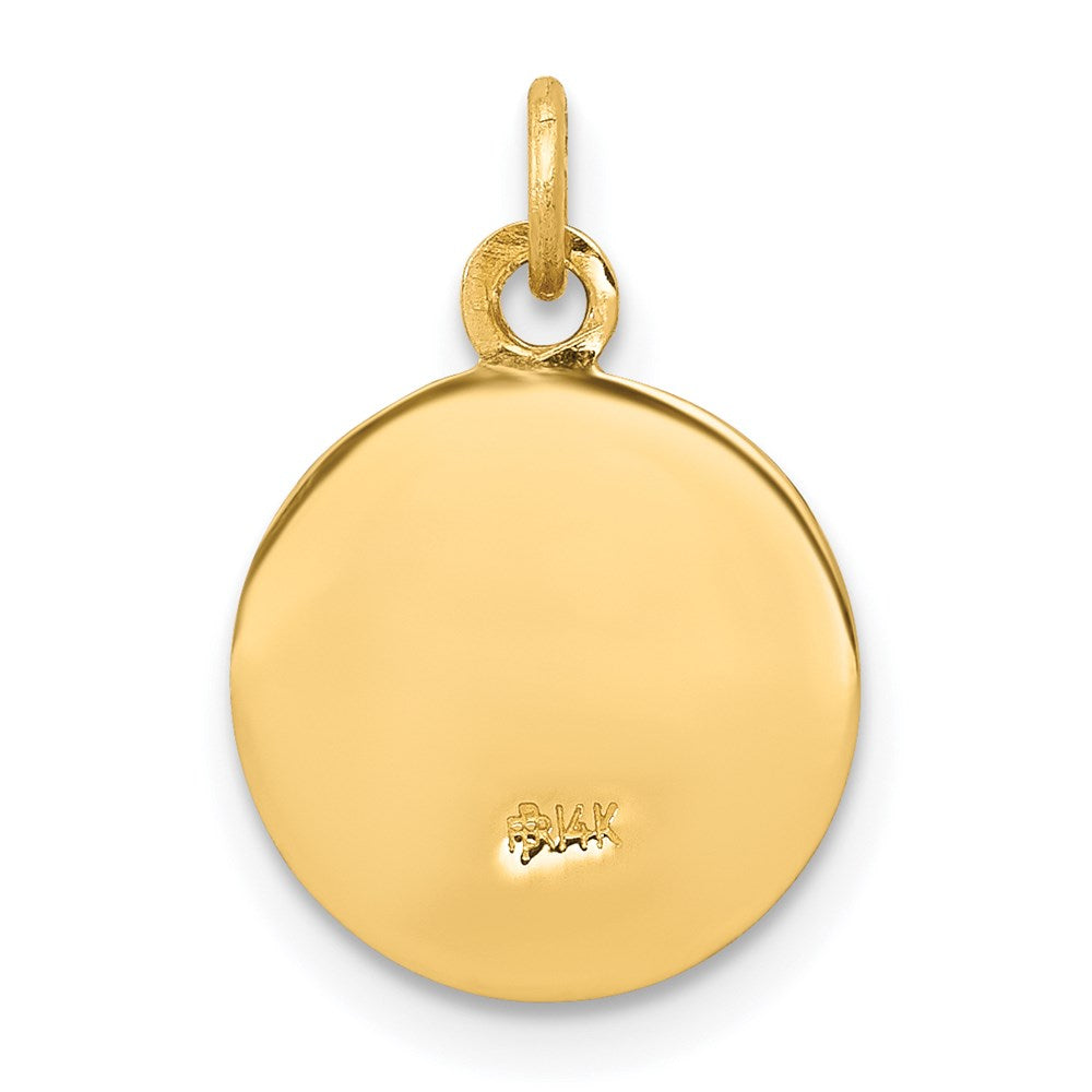 FJC Finejewelers 14 kt Yellow Gold Holy Trinity Medal Charm 16 x 11 mm
