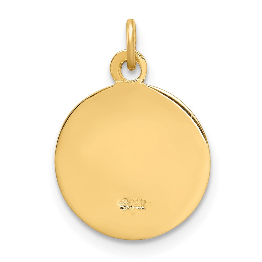 FJC Finejewelers 14 kt Yellow Gold Holy Spirit Medal Charm 18 x 12 mm