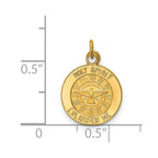 FJC Finejewelers 14 kt Yellow Gold Holy Spirit Medal Charm 18 x 12 mm