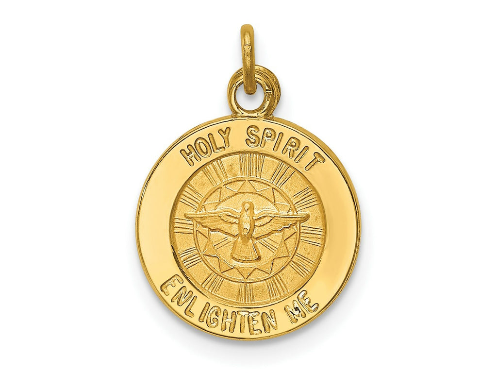 FJC Finejewelers 14 kt Yellow Gold Holy Spirit Medal Charm 18 x 12 mm