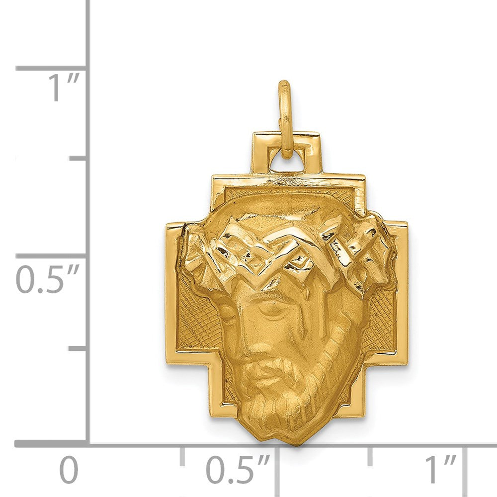 FJC Finejewelers 14 kt Yellow Gold Jesus Charm 25 x 17 mm