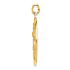 FJC Finejewelers 14 kt Yellow Gold Saint Christopher Medal Charm 38 x 30 mm
