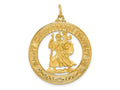 FJC Finejewelers 14 kt Yellow Gold Saint Christopher Medal Charm 38 x 30 mm