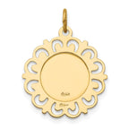 FJC Finejewelers 14 kt Yellow Gold Saint Anthony Medal Charm 25 x 19 mm