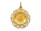FJC Finejewelers 14 kt Yellow Gold Saint Anthony Medal Charm 25 x 19 mm