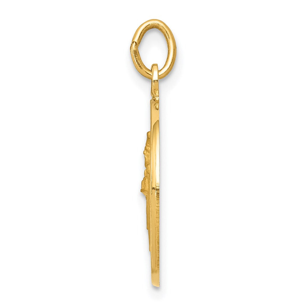 FJC Finejewelers 14 kt Yellow Gold Saint Patrick Medal Charm 23 x 15 mm
