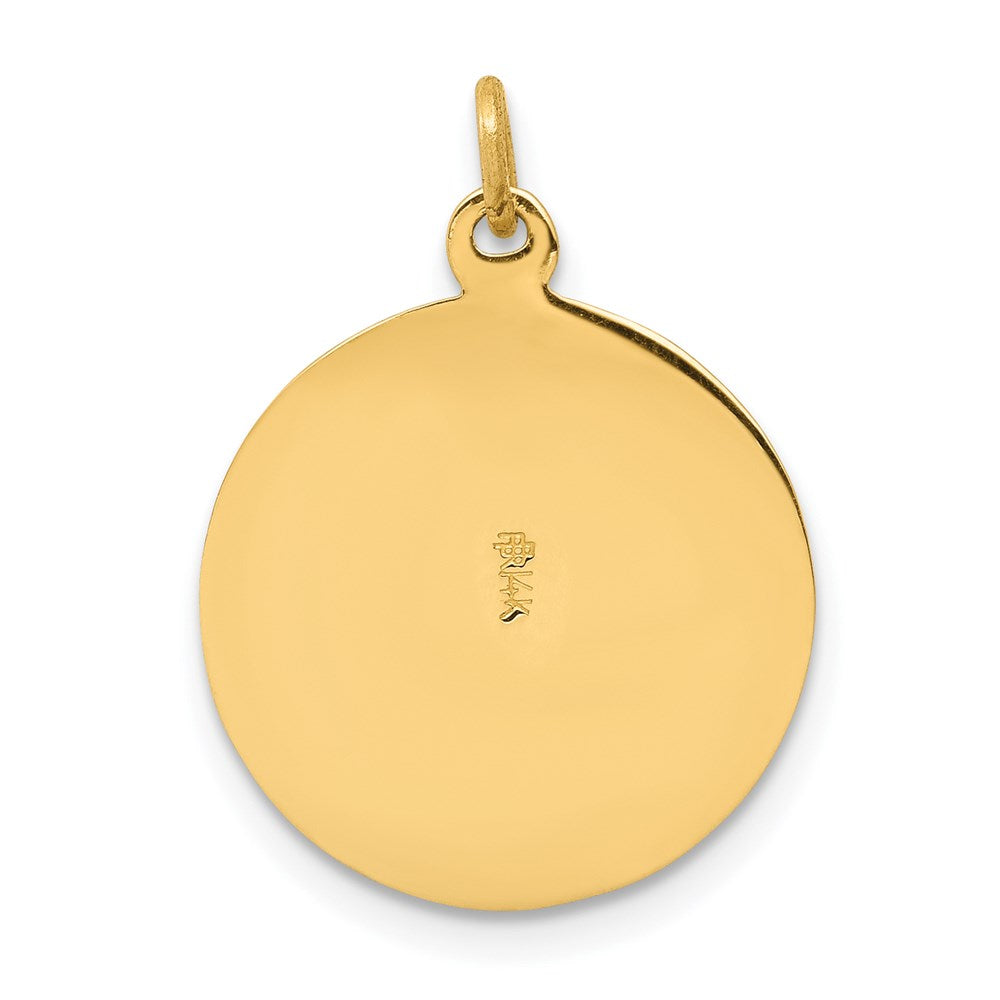 FJC Finejewelers 14 kt Yellow Gold Saint Patrick Medal Charm 23 x 15 mm