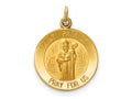 FJC Finejewelers 14 kt Yellow Gold Saint Patrick Medal Charm 23 x 15 mm