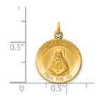 FJC Finejewelers 14 kt Yellow Gold Mother Cabrini Medal Charm 19 x 15 mm