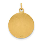FJC Finejewelers 14 kt Yellow Gold Mother Cabrini Medal Charm 19 x 15 mm
