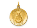 FJC Finejewelers 14 kt Yellow Gold Mother Cabrini Medal Charm 19 x 15 mm
