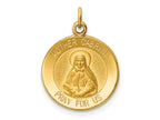 FJC Finejewelers 14 kt Yellow Gold Mother Cabrini Medal Charm 19 x 15 mm
