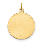 FJC Finejewelers 14 kt Yellow Gold Saint George Medal Charm 20 x 15 mm
