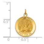 FJC Finejewelers 14 kt Yellow Gold Saint Andrew Medal Charm 20 x 15 mm
