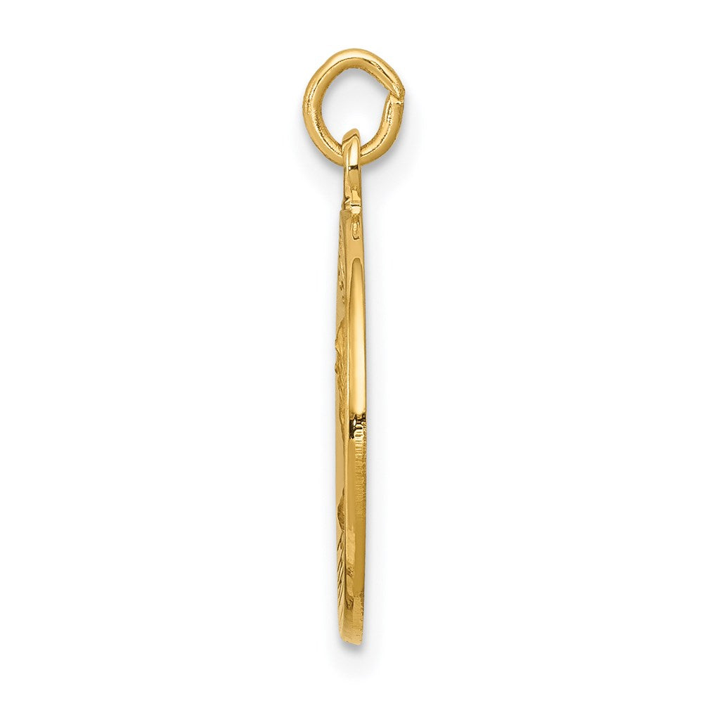 FJC Finejewelers 14 kt Yellow Gold Saint Andrew Medal Charm 20 x 15 mm