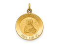 FJC Finejewelers 14 kt Yellow Gold Saint Peter Medal Charm 23 x 15 mm