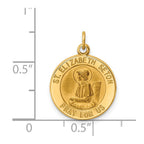 FJC Finejewelers 14 kt Yellow Gold Saint Elizabeth Seton Medal Charm 20 x 15 mm
