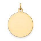 FJC Finejewelers 14 kt Yellow Gold Saint Elizabeth Seton Medal Charm 20 x 15 mm